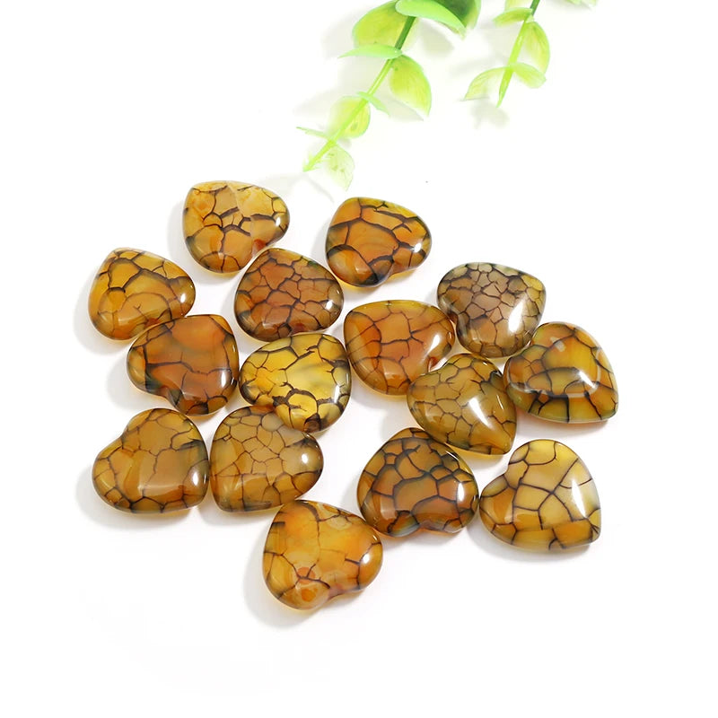 Mixed Dragon Vein Agate Hearts-ToShay.org