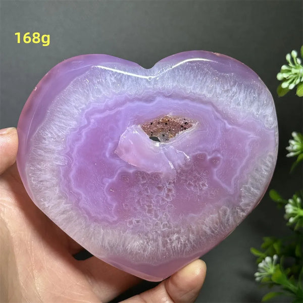 Pink Agate Geode Heart-ToShay.org