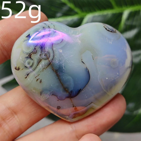 Yellow Tree Agate Heart-ToShay.org
