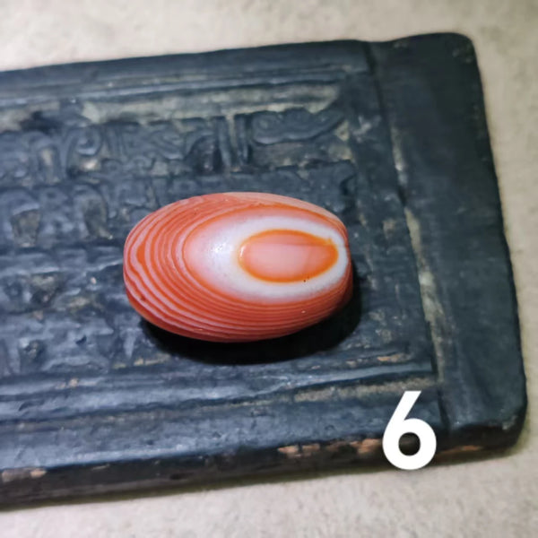 Red Carnelian Agate Dzi Bead-ToShay.org