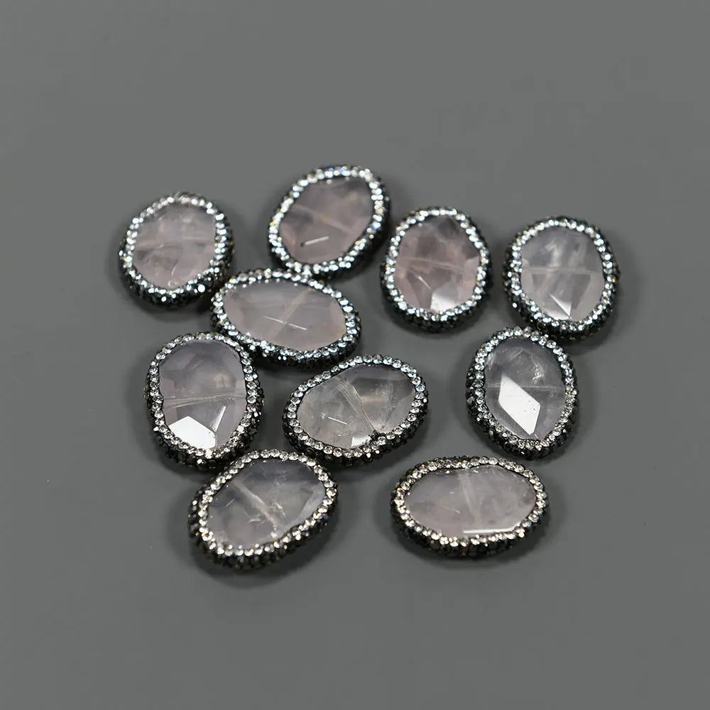 Pink Rose Rhinestone Beads-ToShay.org