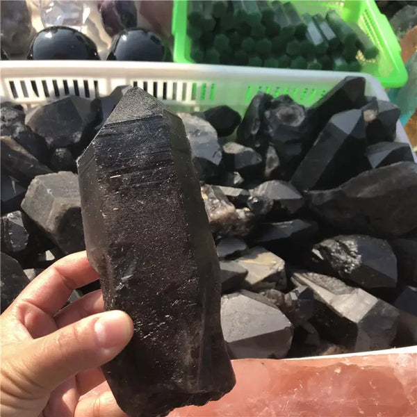 Black Smokey Quartz Raw Stone-ToShay.org