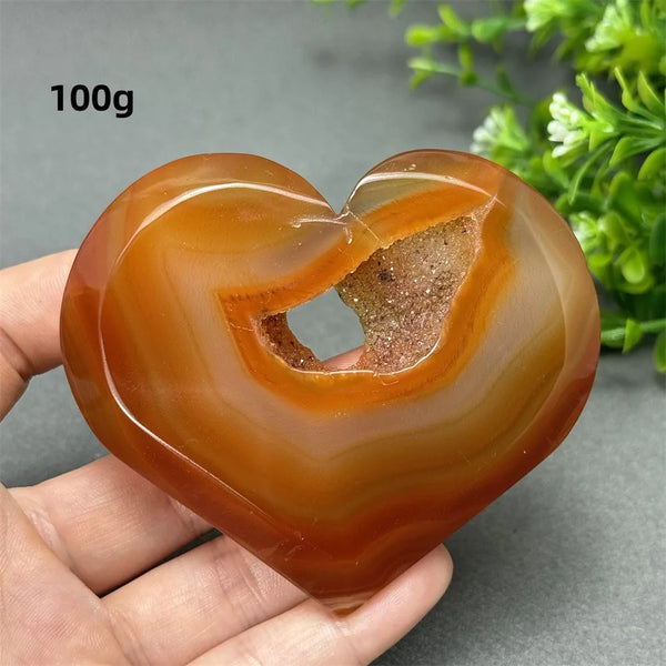 Red Agate Geode Heart-ToShay.org