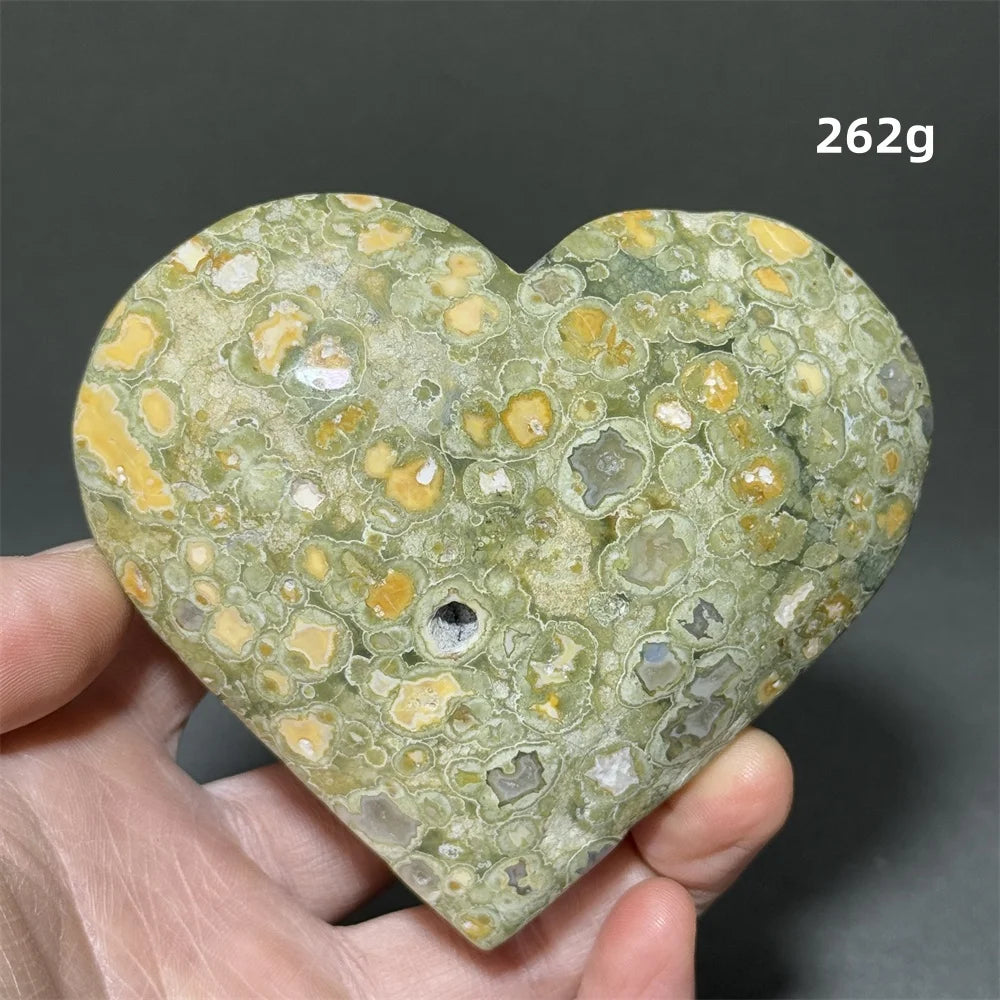 Green Rainforest Jasper Heart-ToShay.org