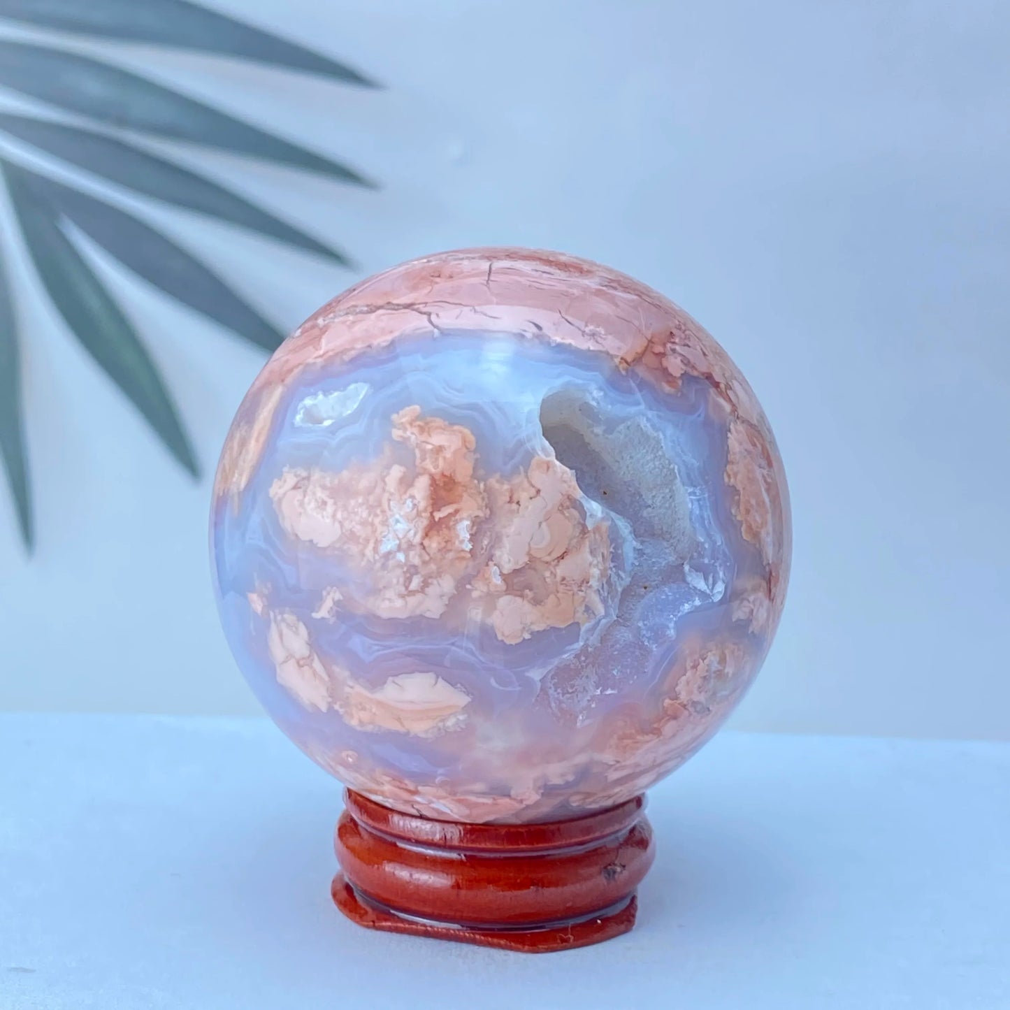 Pink Rose Hermosa Quartz Ball-ToShay.org