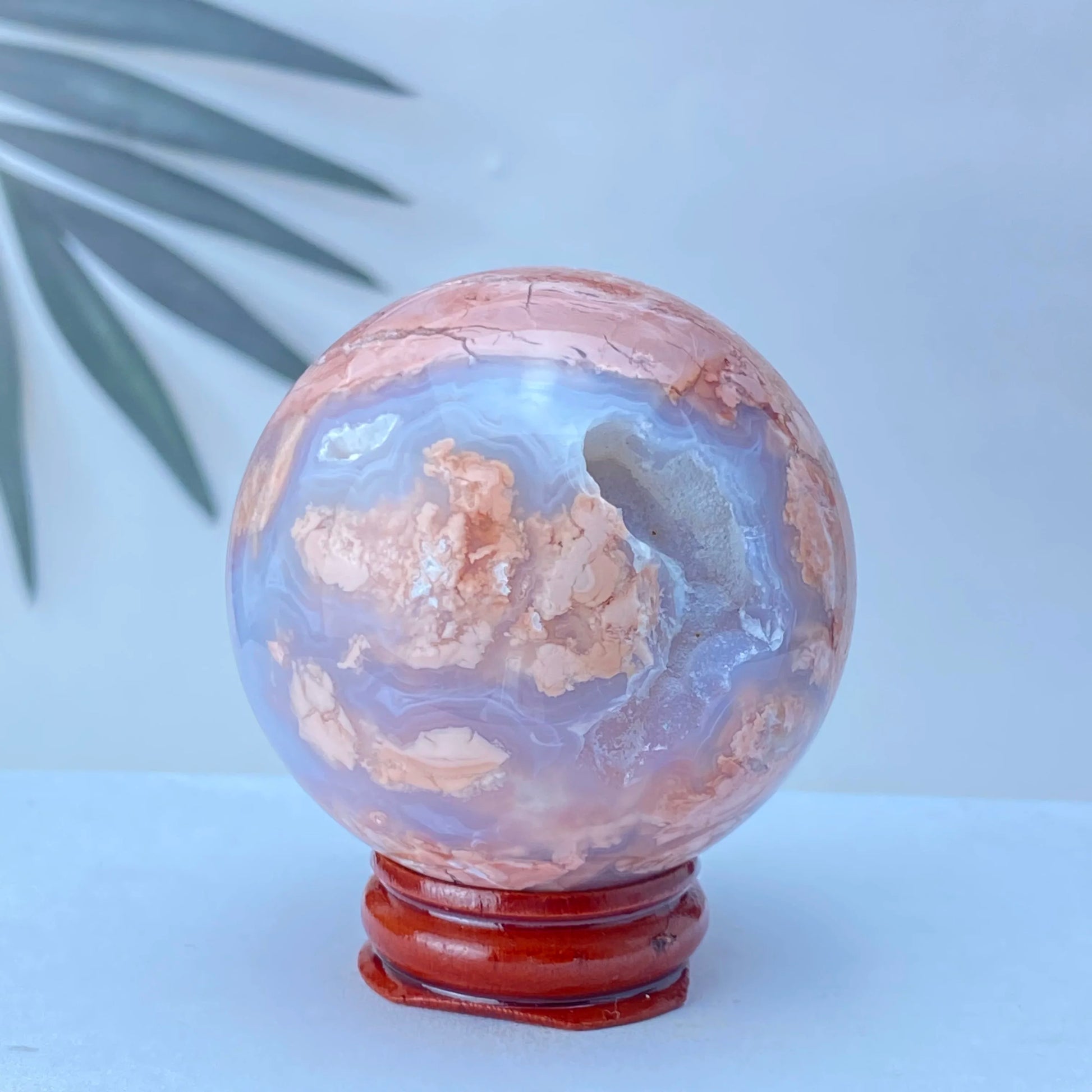 Pink Rose Hermosa Quartz Ball-ToShay.org