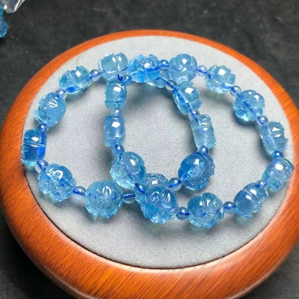 Blue Aquamarine Bracelet-ToShay.org