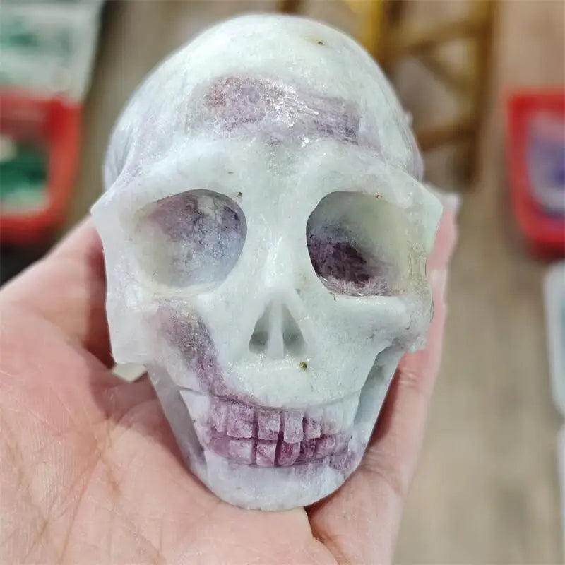 Pink Tourmaline Skull-ToShay.org