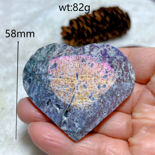 Purple Aura Sphalerite Heart-ToShay.org