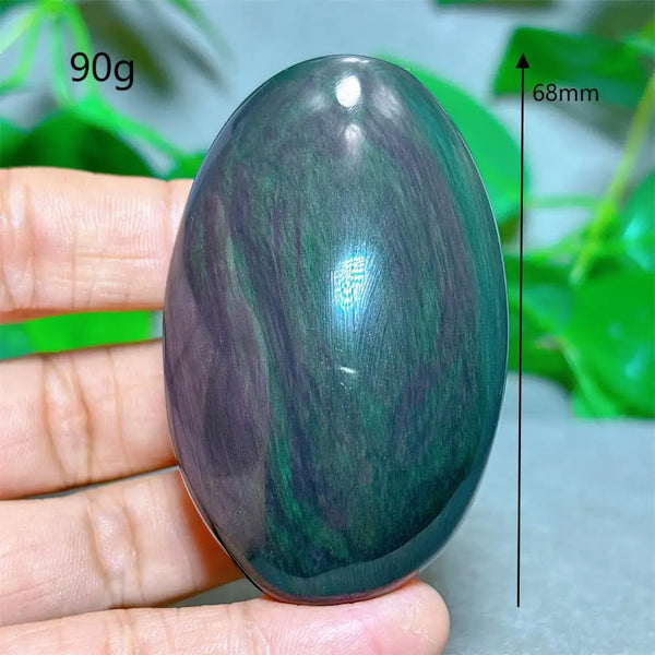 Rainbow Obsidian Palm Stone-ToShay.org