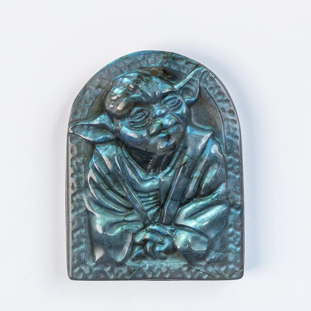 Blue Labradorite Yoda Plate-ToShay.org