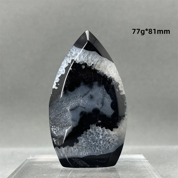 Black Agate Geode Torch-ToShay.org