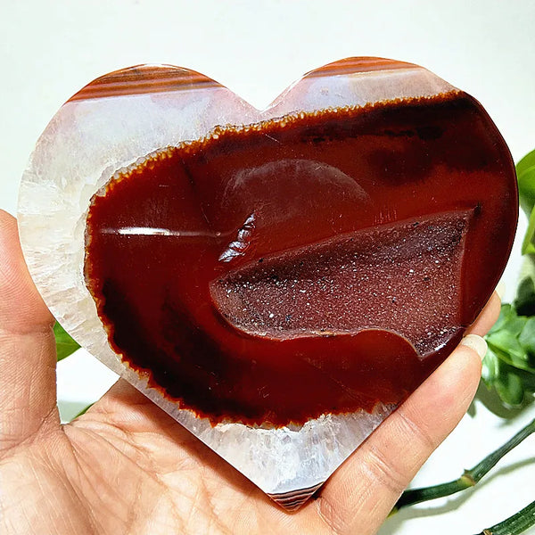 Red Agate Geode Heart-ToShay.org