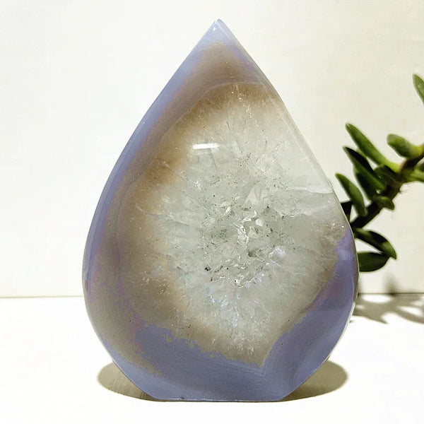Blue Agate Geode Point-ToShay.org