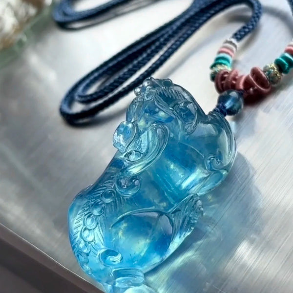 Blue Aquamarine Quartz Pi Xiu-ToShay.org