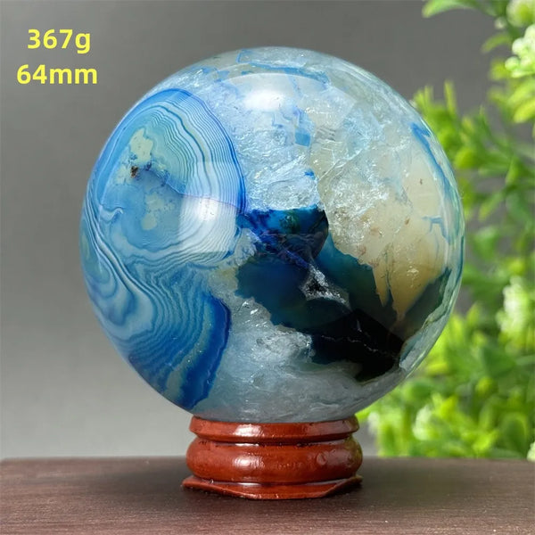 Blue Agate Ball-ToShay.org