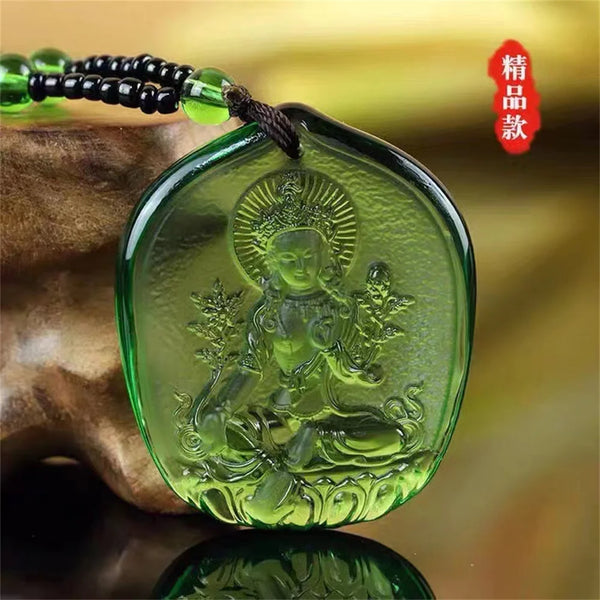Green Crystal Lotus GuanYin-ToShay.org