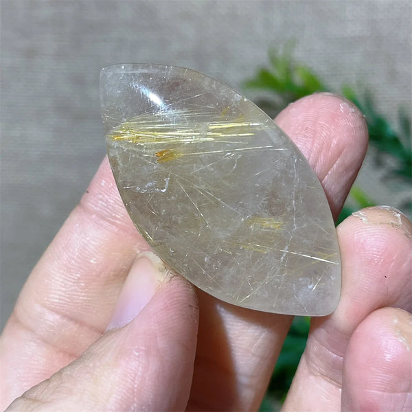 Gold Rutile Quartz Pendant-ToShay.org