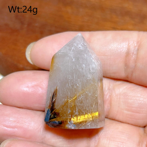 Gold Rutilated Crystal Point-ToShay.org