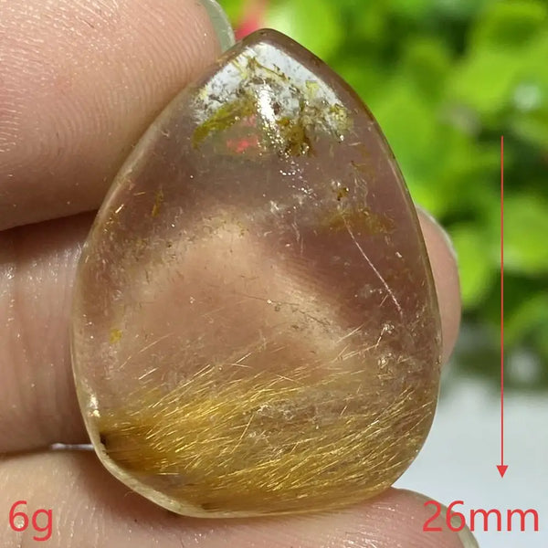 Gold Hair Rutilated Quartz Pendant-ToShay.org
