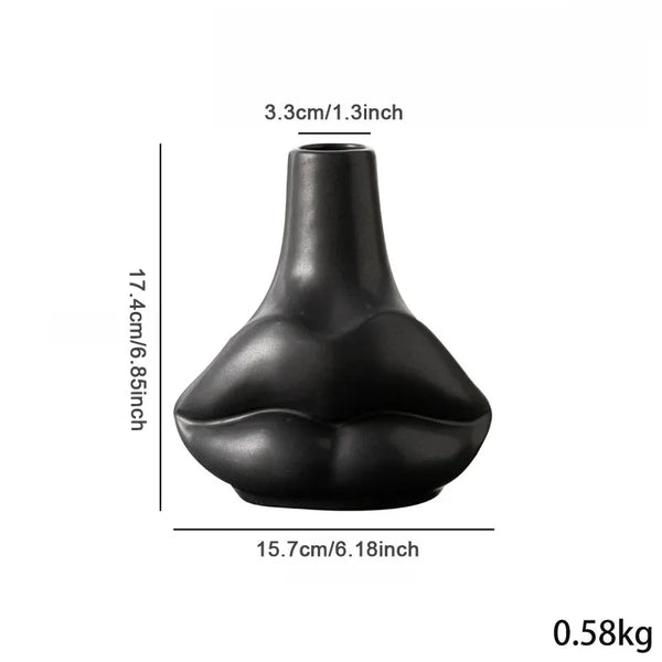 Ceramic Lips Vase-ToShay.org