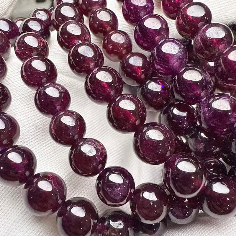 Purple Garnet Bead Bracelet-ToShay.org