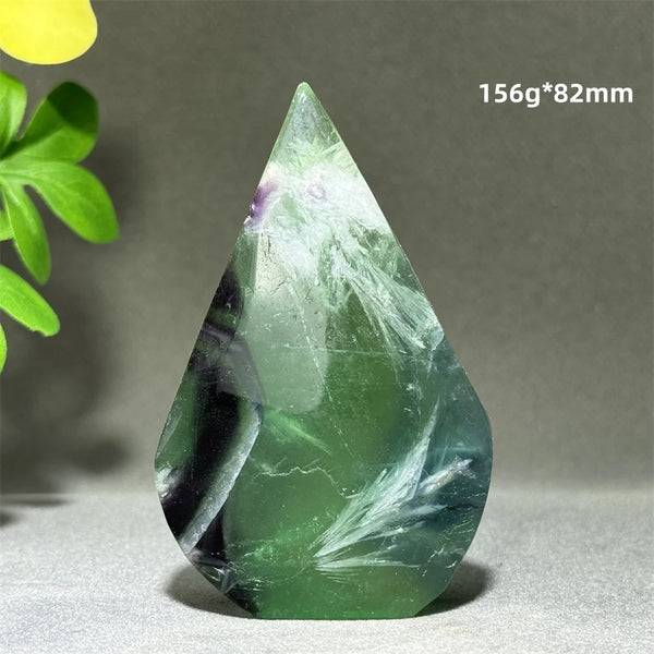 Green Feather Fluorite Torch-ToShay.org