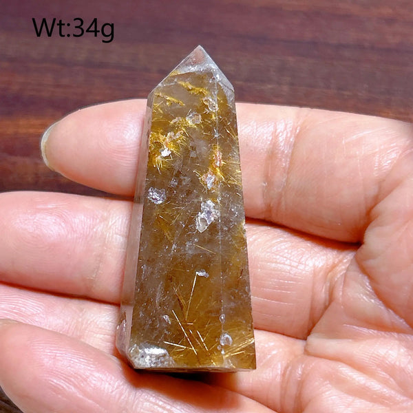 Gold Rutilated Crystal Point-ToShay.org