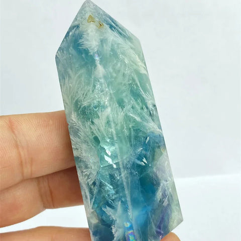 Rainbow Fluorite Crystal Point-ToShay.org