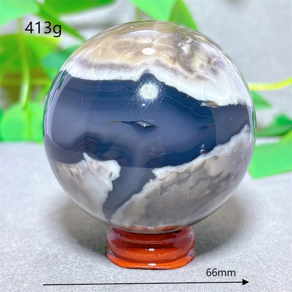 Green Fluorescent Volcanic Agate Ball-ToShay.org