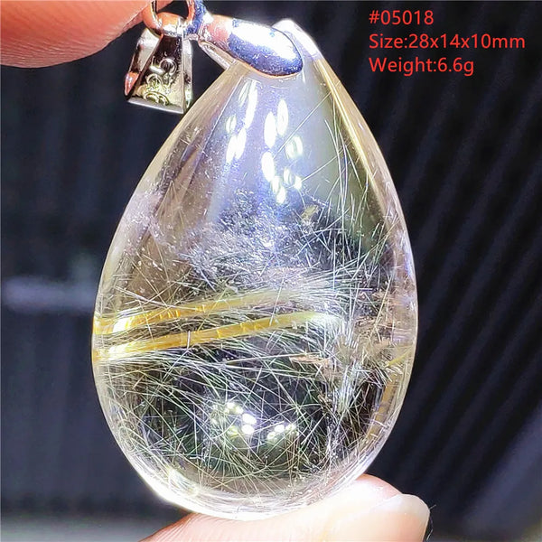 Gold Rutilated Quartz Pendant-ToShay.org