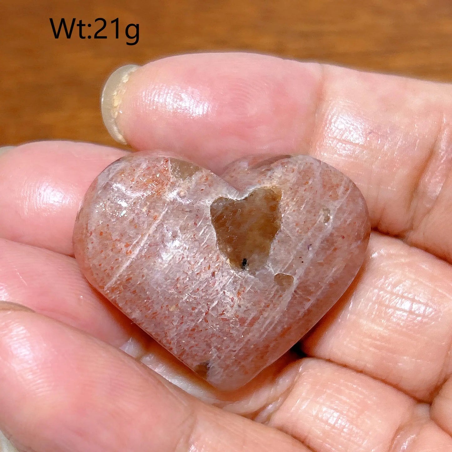 Orange Sunstone Heart-ToShay.org