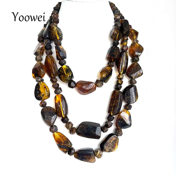 Yellow Amber Necklace-ToShay.org