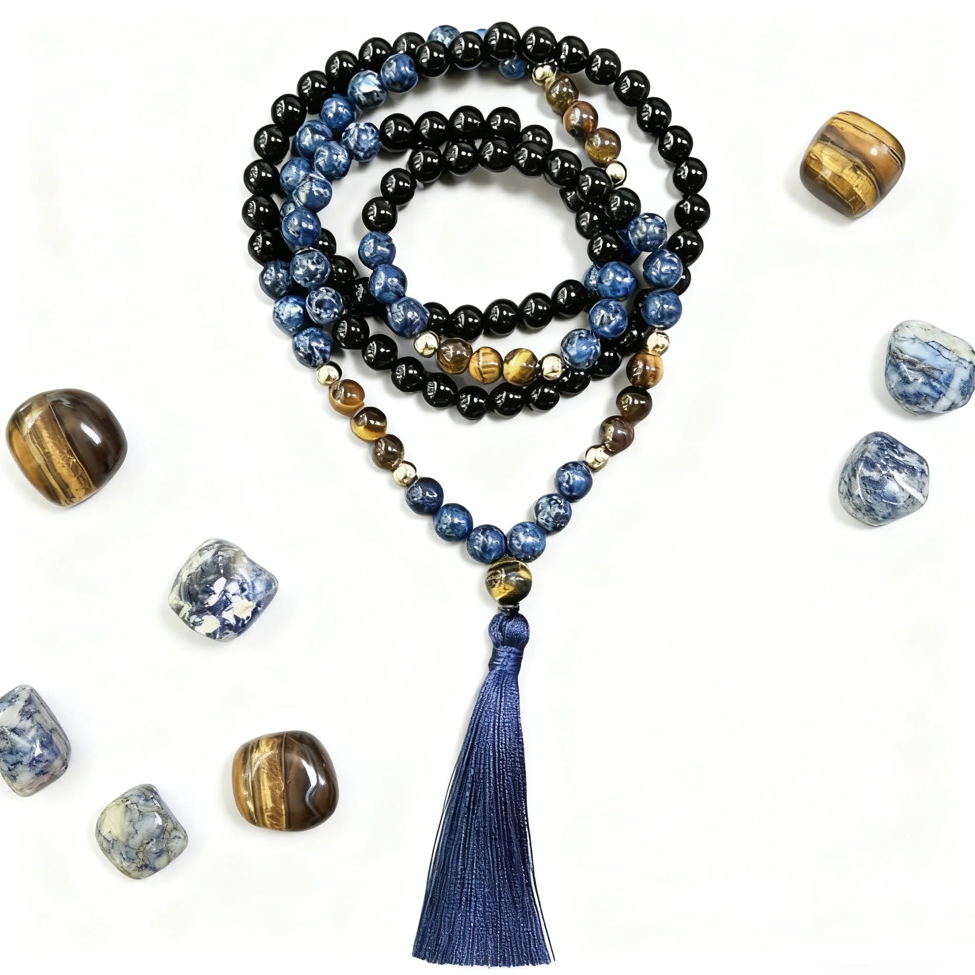 Blue Tiger Eye Mala Beads-ToShay.org