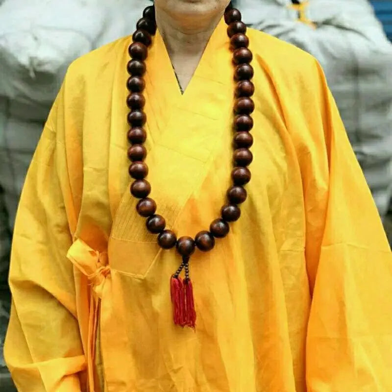 Red Wood Monk Buddha Beads-ToShay.org