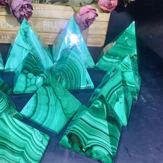 Green Malachite Pyramid-ToShay.org