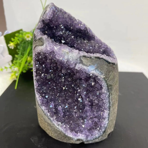 Purple Amethyst Geode Crystal Cluster-ToShay.org