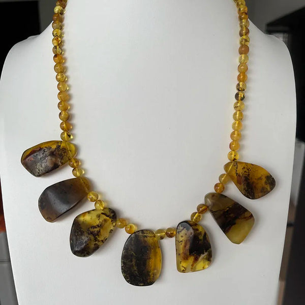 Yellow Amber Necklace-ToShay.org