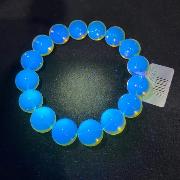 Blue Amber Bead Bracelet-ToShay.org