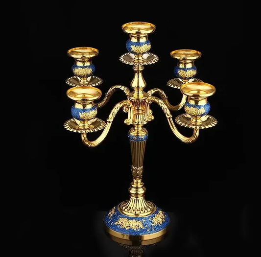 Blue Gold Candelabra-ToShay.org