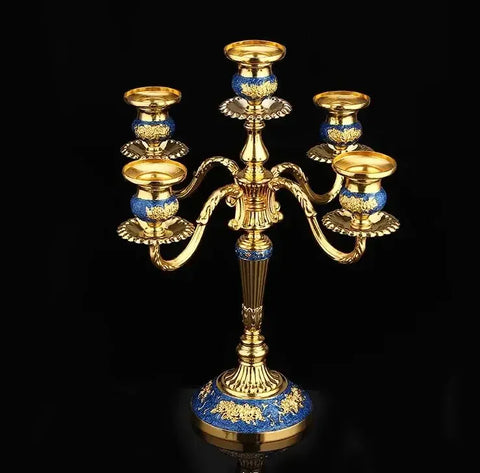 Blue Gold Candelabra-ToShay.org