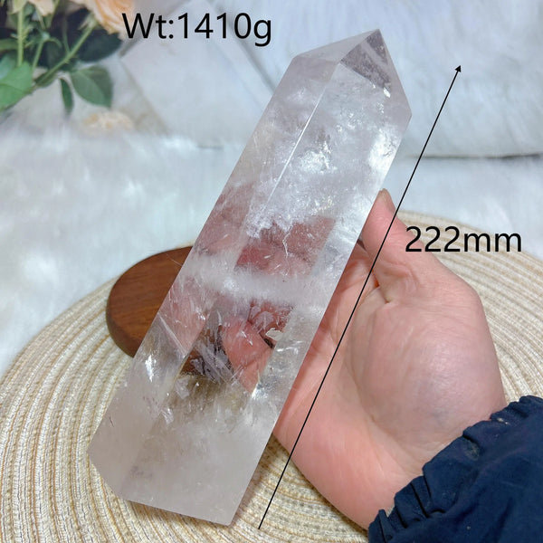 Clear Rainbow Quartz Crystal Tower-ToShay.org