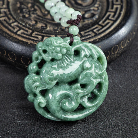 Green Jade Ruyi Qilin-ToShay.org