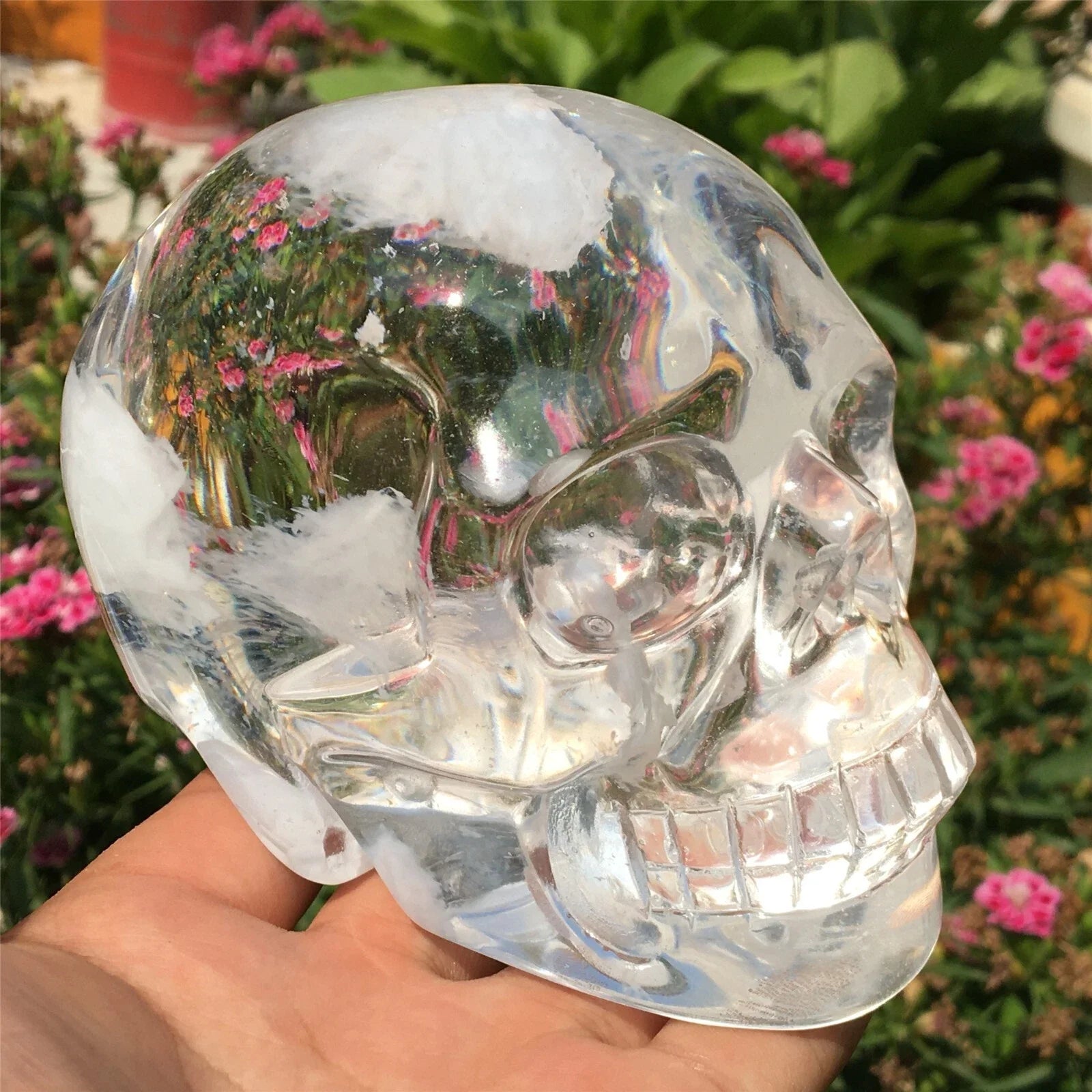 White Melted Quartz Skull-ToShay.org
