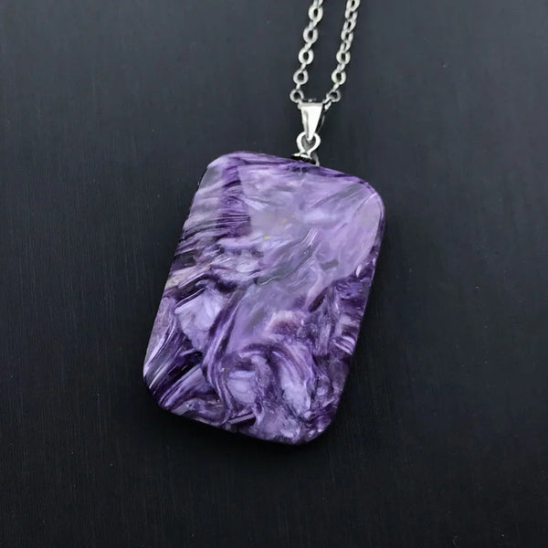Purple Charoite Pendants-ToShay.org