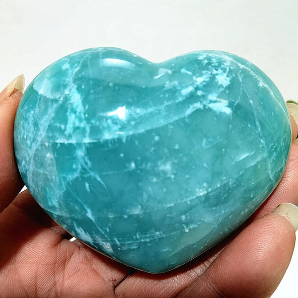 Blue Amazonite Stone Heart-ToShay.org