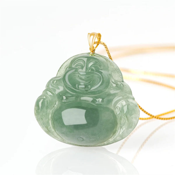 Green Jadeite Buddha Pendant-ToShay.org