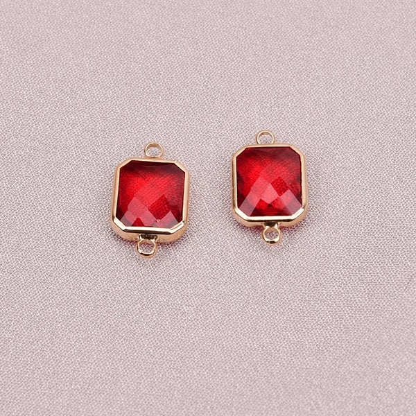 Red Glass Crystal Charms-ToShay.org