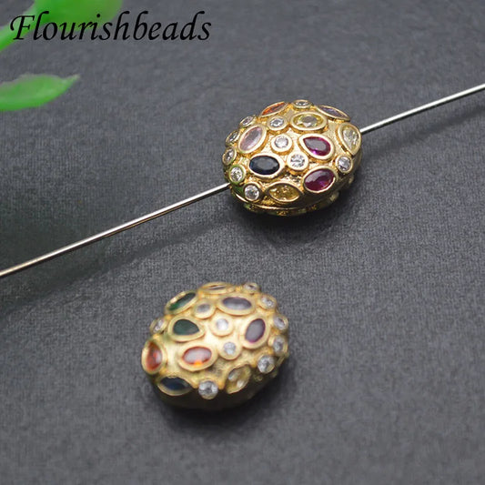 Gold Diamond Paved Beads-ToShay.org