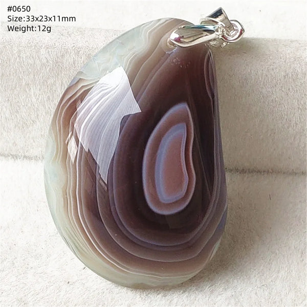 Grey Lace Agate Pendant-ToShay.org